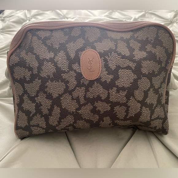 Yves Saint Laurent Giraffe Print Cosmetic Bag - Picture 1 of 11